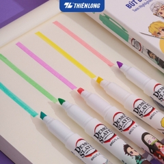 Bút dạ quang pastel Thiên Long HL-019/DS Demon slayer bộ 5 màu