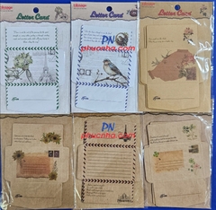 Letter Card, bưu thiếp viết thư Kraft nâu/ trắng Teenage (10 tờ/ xấp)
