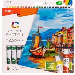 Màu nước Gouache dạng tuýp 12ml Deli C11 5 màu/ 12 màu/ 24 màu