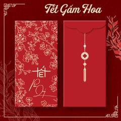 Bao lì xì Tết gấm hoa 8x16cm (10 cái/ túi/ 5 mẫu)