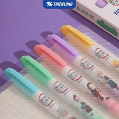 Bút dạ quang pastel Thiên Long HL-019/DS Demon slayer bộ 5 màu
