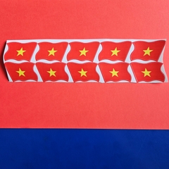 Sticker lá cờ, trái tim Việt nam