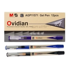 Bút gel Ovidian 0.7mm M&G AGP11571 - Mực xanh, đen (12)