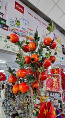 Cành lựu 7 trái (nhựa) trang trí Tết