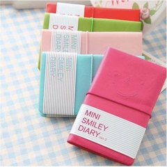 Sổ bìa da 8x13cm Mini Smiley