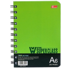 Sổ lò xo Grand 8591 A6 bìa nhựa sau 240 trang 70gsm (6q/ lốc trộn màu)