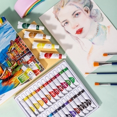 Màu nước Gouache dạng tuýp 12ml Deli C11 5 màu/ 12 màu/ 24 màu