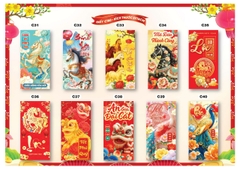 Bao lì xì Tết truyền thống 8x16cm C150 (túi 10 cái/ xấp 100 cái)