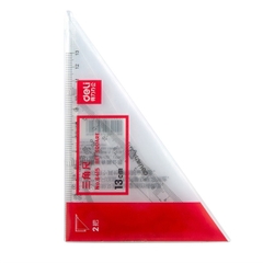 Thước eke 13cm Deli 6415 bộ 2 cây, cứng dày