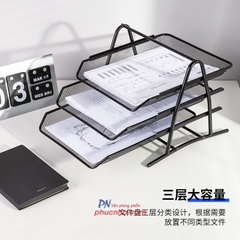 Kệ hồ sơ 3 tầng lưới sắt A4 Deli 9181