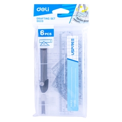 Bộ dụng cụ HS 6 món Hộp nhựa Deli 9609