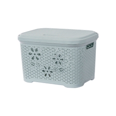 Giỏ nắp hoa Việt Nhật 5158 (45x33x29cm) - giỏ nhựa, sọt nhựa có nắp