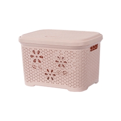 Giỏ nắp hoa Việt Nhật 5158 (45x33x29cm) - giỏ nhựa, sọt nhựa có nắp
