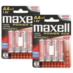 Pin Maxell than AA 2A 1.5V 4 viên/ vỉ giấy (24)