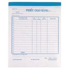 Phiếu giao hàng A5 16x20cm 1 liên (10 quyển/ lốc)