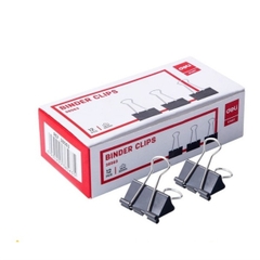 Kẹp bướm đen Deli 38564 25mm/ 38563 32mm/ 38562 41mm/ 38561 51mm (12 cái/ hộp)