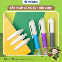 Bút gel Thiên Long GEL-012/AK 0.5mm mực tím (20) - Bút bi mực nước ngòi bút nét mảnh cho học sinh