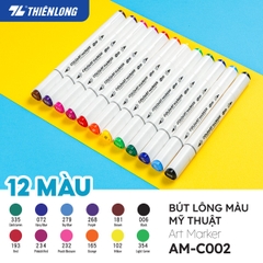 Bút lông màu mỹ thuật (lông dầu) Thiên Long Colokit AM-C002 art marker acrylic 2 đầu