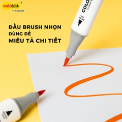Bút lông màu mỹ thuật (lông dầu) Thiên Long Colokit AM-C002 art marker acrylic 2 đầu