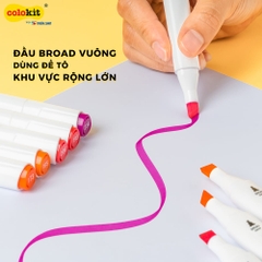 Bút lông màu mỹ thuật (lông dầu) Thiên Long Colokit AM-C002 art marker acrylic 2 đầu