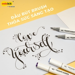 Bút lông màu mỹ thuật (lông dầu) Thiên Long Colokit AM-C002 art marker acrylic 2 đầu