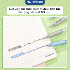 Bút gel bấm Thiên Long Gel-129 Minimalist 0.5mm (10)