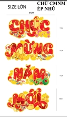 Hình giấy ép nhũ dán cửa trang trí Tết