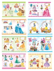 Bìa bao tập học sinh A5 bìa kiếng có lồng giấy in hình cute LV (10 tờ/ mẫu/ xấp) - Giấy bao tập, kính bao tập