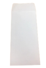 Bao thư trắng 9.5x18cm 80gsm nắp đứng (100 cái/ x)