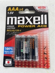 Pin Maxell than AAA 3A 1.5V 4 viên/ vỉ giấy (24)