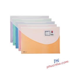 Bìa nút màu 2 ngăn F4 Deli 5506 (10 cái/ xấp)