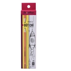 Bút chì gỗ Thiên Long Flexoffice FO-GP02 2B đầu gôm (12)