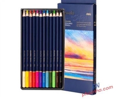 Bút chì màu Deli C131 gốc dầu, hộp giấy (24)