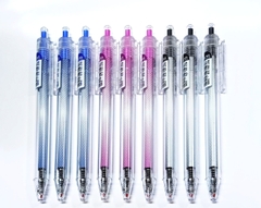 Bút gel bấm Eras E125 mực Xanh/ Tím/ đen 0.5mm (12)