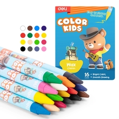 Bút sáp màu Deli C225 hộp giấy gấp