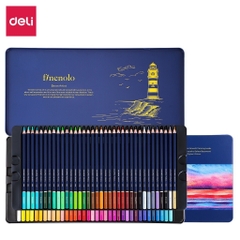 Bút chì màu gốc dầu Deli Finenolo C122 hộp thiếc - 24 màu/ 36 màu/ 48 màu/ 72 màu