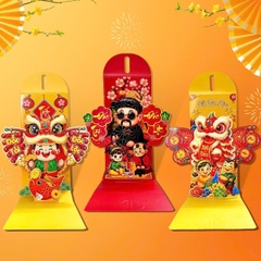 Bao lì xì 3D 1 ngăn 9x18cm (túi 1 cái)