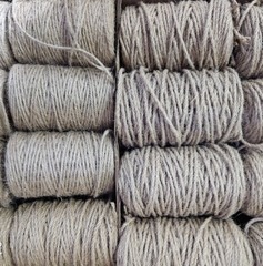 Dây thừng, dây cói bố nâu cuộn trụ (sợi 2mm 100 mét, 1.5mm 150 mét)
