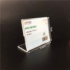 Kệ mica 1 mặt enter F05-L 75x50mm A8 ngang