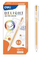 Bút gel bấm nhiều màu delight Deli G118 0.5mm (12)