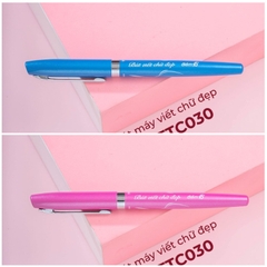 Bút máy Thiên Long Điểm 10 TP-FTC030 ngòi êm vỏ kim loại (10 cây/ khay) - bút bơm mực luyện viết chữ đẹp