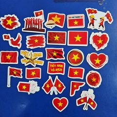 Sticker lá cờ, trái tim Việt nam