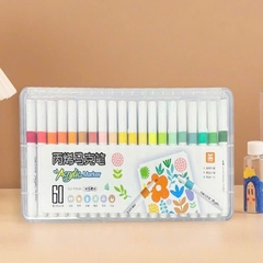 Bút lông màu acrylic marker 9053A thân tròn 1 đầu - 12 màu/ 24 màu/ 36màu/ 48màu/ 60màu/ 80màu