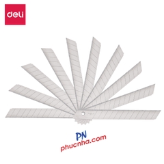 Lưỡi dao rọc giấy nhỏ 9mm Deli 2012 (10 lưỡi/ ống) (36/432)
