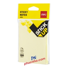 Giấy note dán Deli A00452 3x4inch màu vàng nhạt 100 tờ (12)