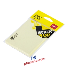 Giấy note dán Deli A00452 3x4inch màu vàng nhạt 100 tờ (12)