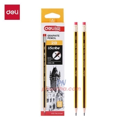 Bút chì gỗ Deli C004 2B đầu gôm (12)