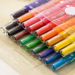 Sáp màu vặn Deli C216 cây ngắn (12) - 12 màu/ 18 màu/ 24 màu