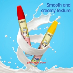 Bút sáp màu dầu hình bọt biển Deli C218-18 18 màu (18)