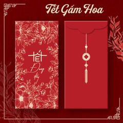 Bao lì xì Tết gấm hoa 8x16cm (10 cái/ túi/ 5 mẫu)